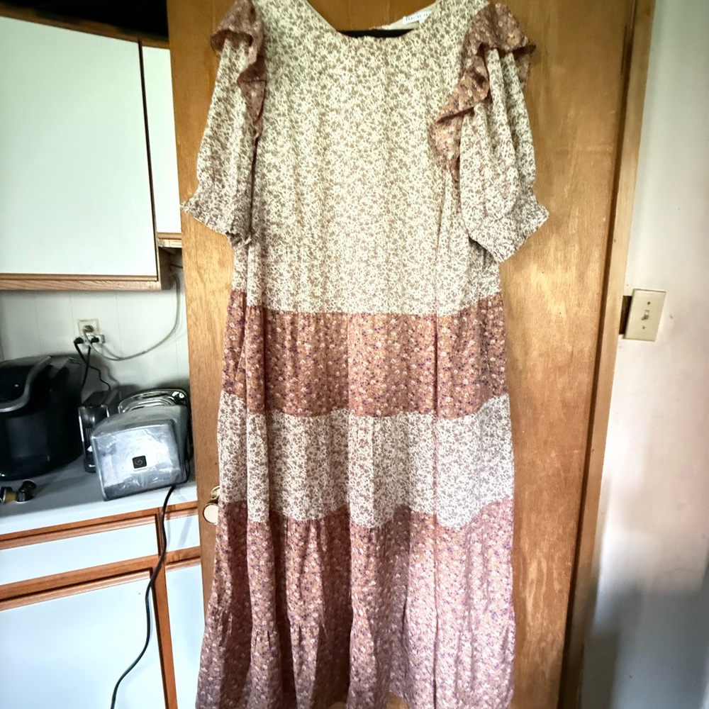 English Factory Floral Maxi Dress - Pink and White